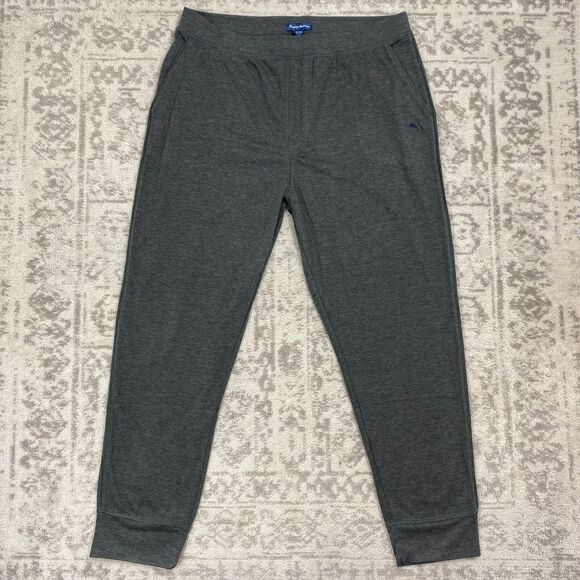 Tommy Bahama Lounge Pants Pajama Pants Gray Casual Knit Mens Drawstring Size XL - Picture 1 of 8